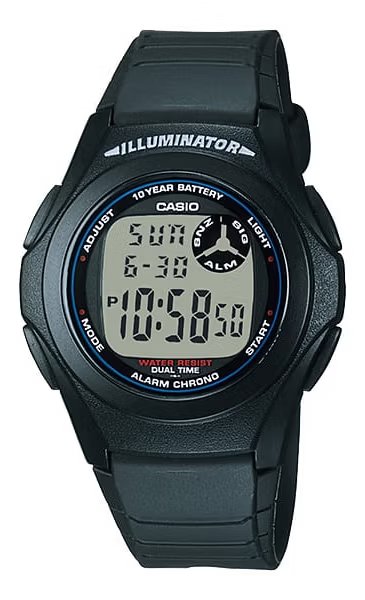 Casio F-200W-1A: обзор электроники с батарейкой на 10 лет и будильником на дату