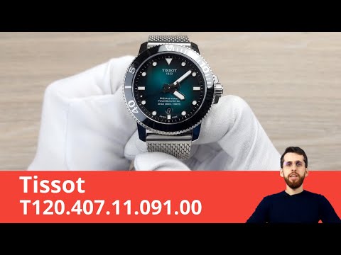 Зелёные Seastar 1000 / Tissot T120.407.11.091.00