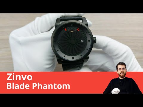 Чёрные дизайнерские часы / Zinvo Blade Phantom
