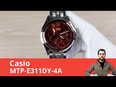 Бордово-золотой циферблат / Casio MTP-E311DY-4A