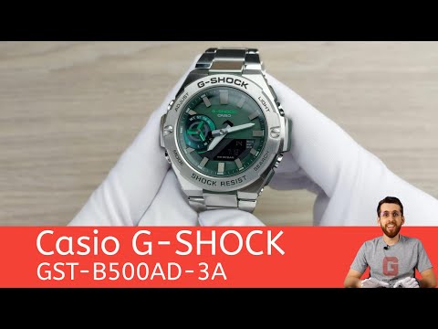 Новый Зелёный G-Steel / Casio GST-B500AD-3A