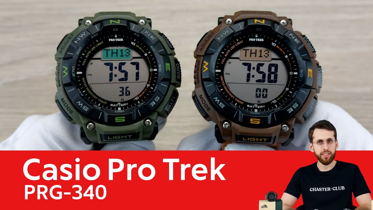 Pro Trek с бесстрашными ремешками / Casio PRG-340B-3E и Casio PRG-340L-5E