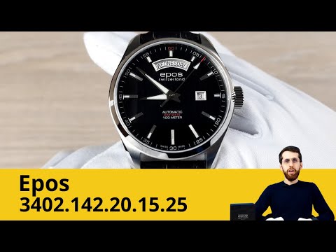 Бюджетная швейцарская механика с декорированным механизмом / Epos 3402.142.20.15.25