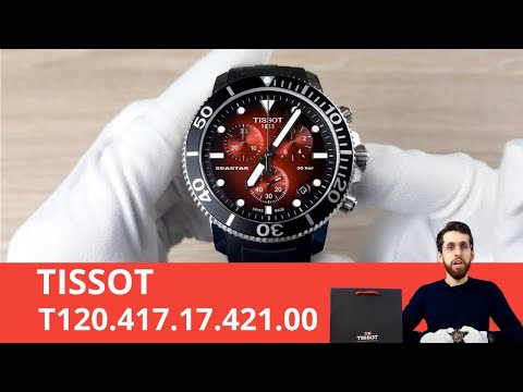 Дайверский хронограф с красным циферблатом / Tissot T120.417.17.421.00