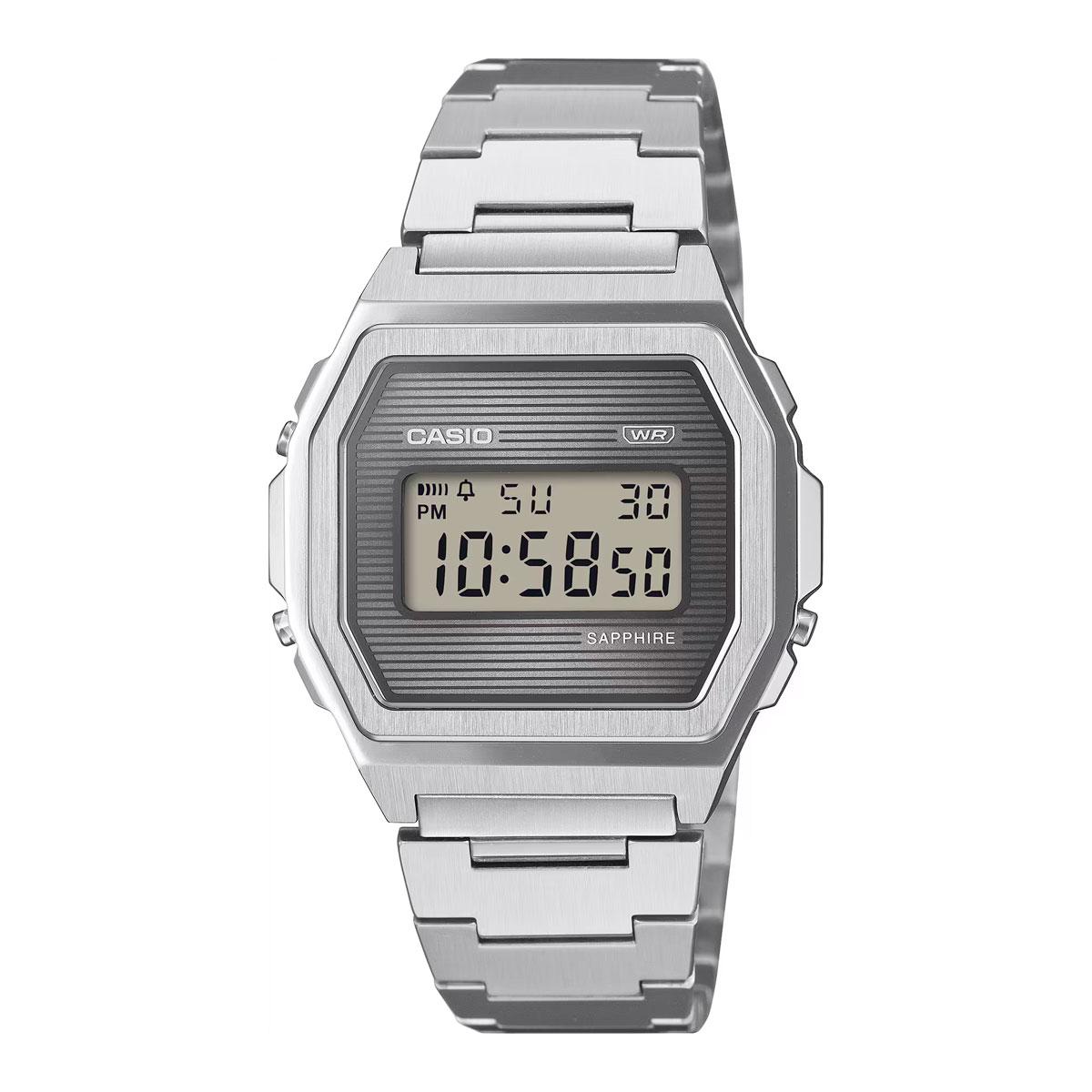 Casio A1000SP-7: сапфировое стекло в стальной ретро-классике