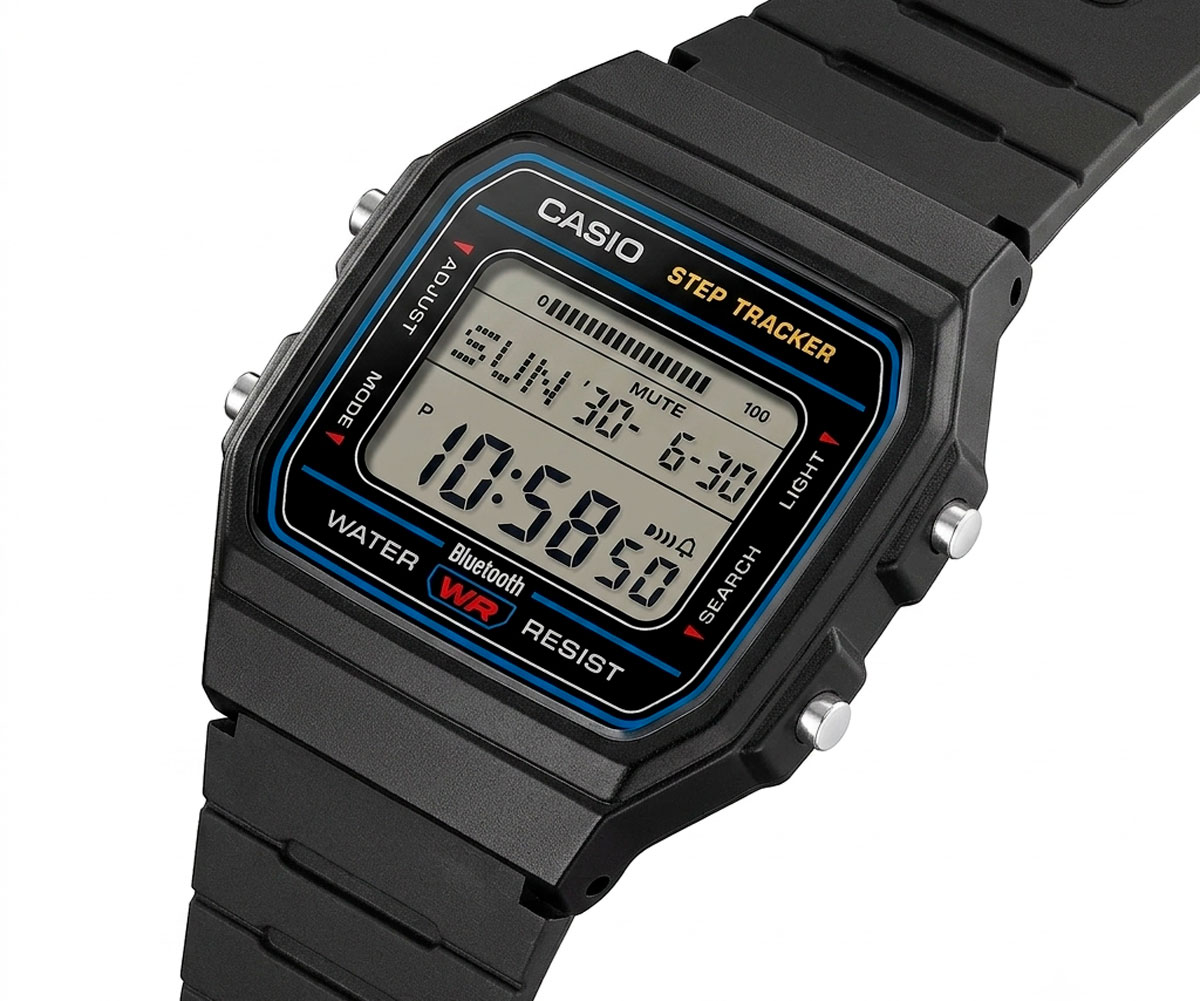 Casio F-B100W: шагомер и Bluetooth в тонком ретро-корпусе на 28 граммов