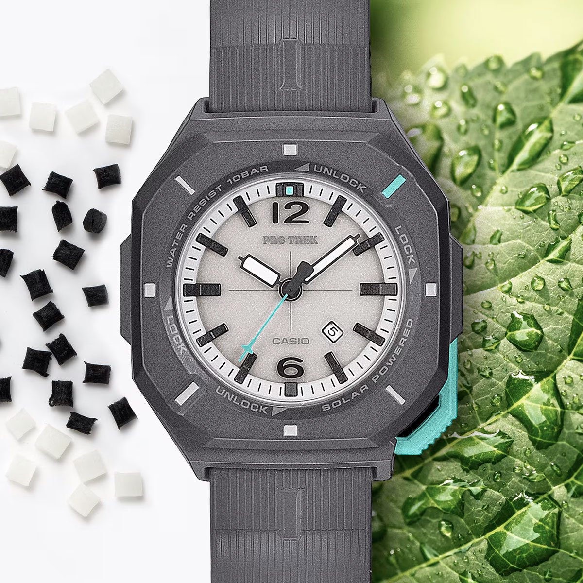 Casio PRJ-01AE: карабин, безель-замок и светящийся циферблат — обзор