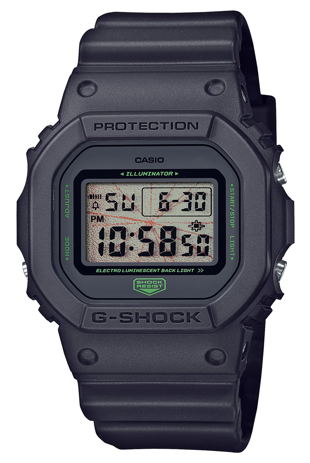 DW-5600MNT-1 из серии Music Night Tokyo с зелёными вставками