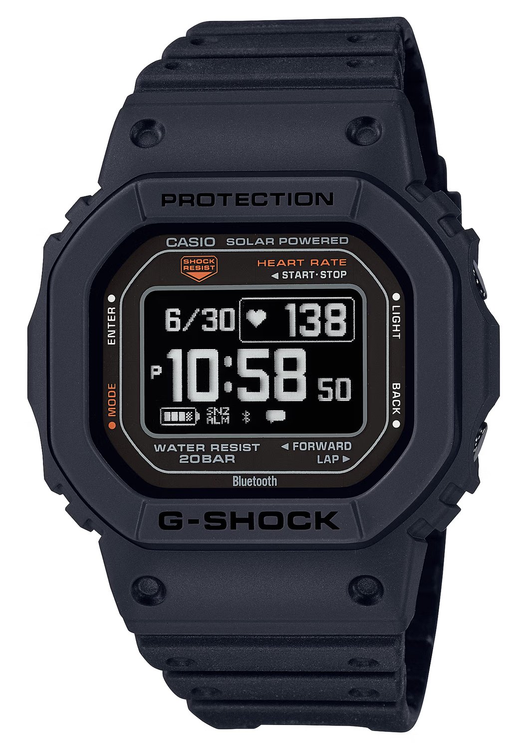 Casio G-Shock DW-H5600-1 — «квадрат» с пульсометром