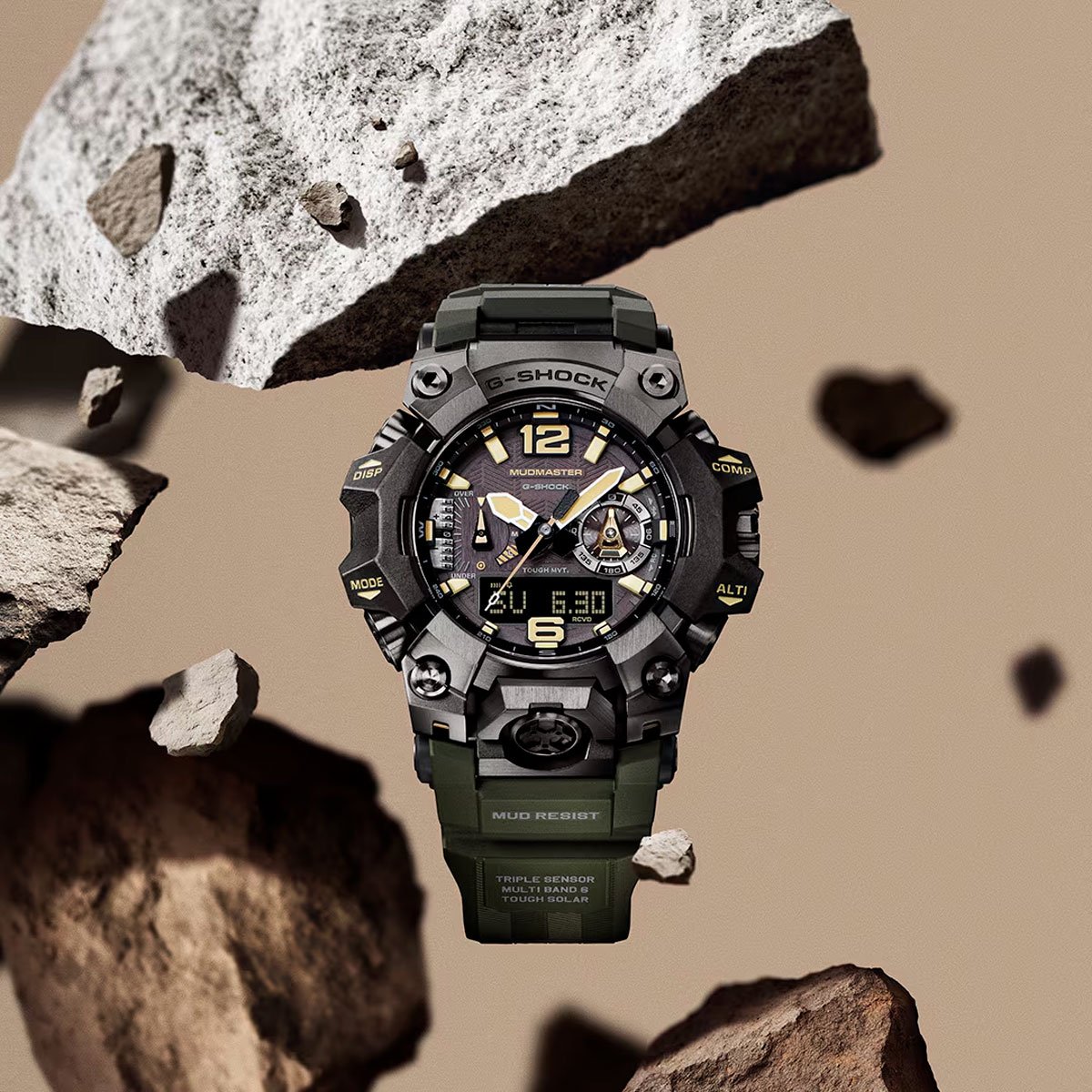 G-Shock GWG-B1000-1A3: флагманский Mudmaster в тактическом хаки