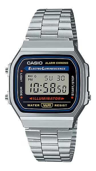 Casio A168WA-1 на стальном браслете