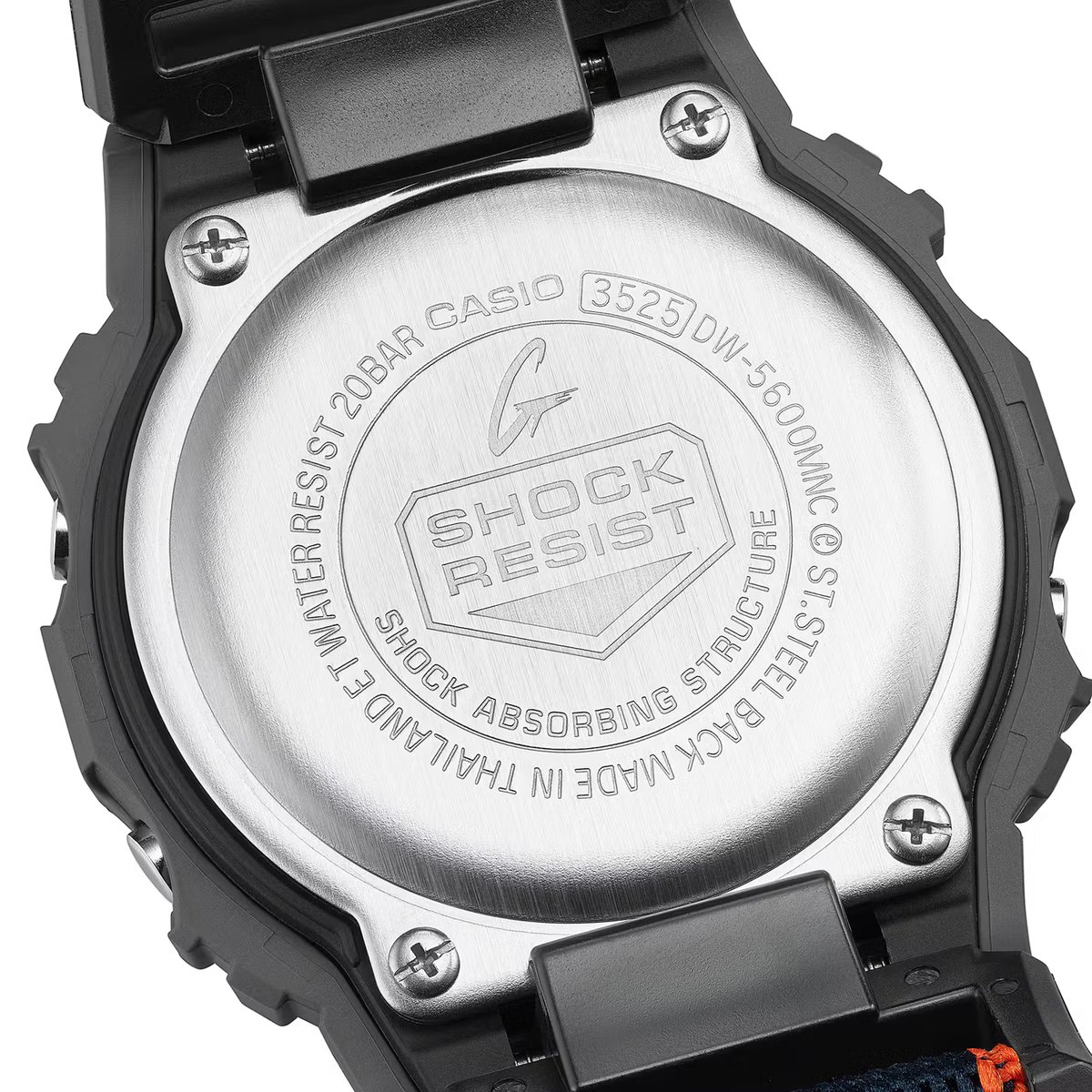 Задняя крышка Casio с артикулом и номером модуля