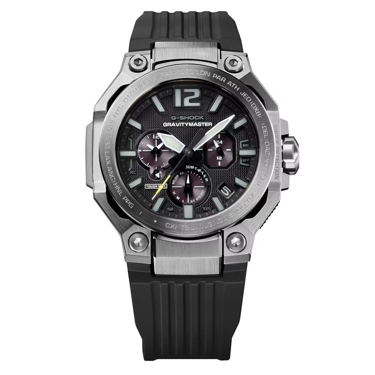G-Shock Gravitymaster GWR-B3000-1A со стальным безелем и чёрным ремешком